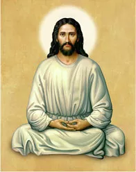 Sacred Visions Jesus on Gold plaque