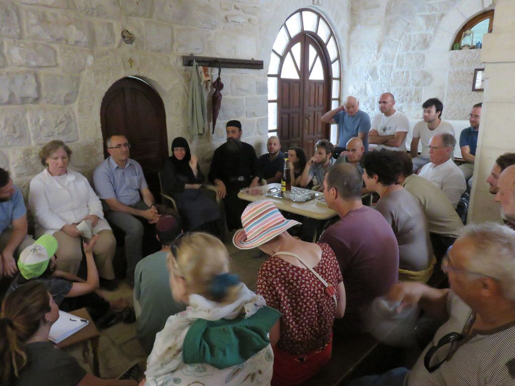 55a St George visitors Visitors at Saint George Monastery in Israel