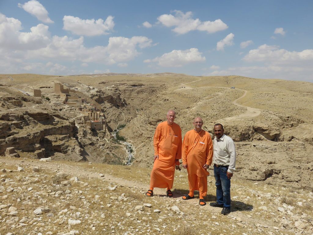 64 With Khalil MAR SABA MONASTERY